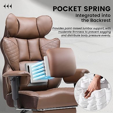 GTPLAYER Fabric Gaming Chair with Footrest, Linkage Armrests, Ergonomic Support