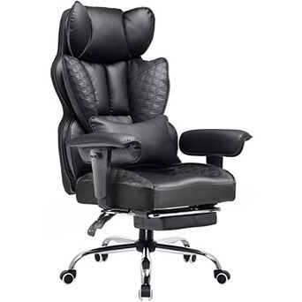 GTPLAYER Fabric Gaming Chair with Footrest, Linkage Armrests, Ergonomic Support
