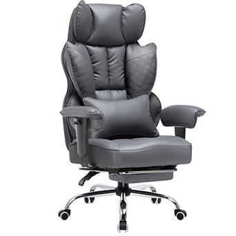 GTPLAYER Fabric Gaming Chair with Footrest, Linkage Armrests, Ergonomic Support