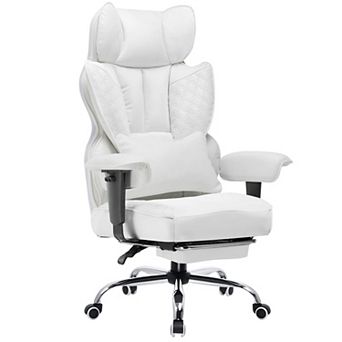 GTPLAYER Fabric Gaming Chair with Footrest, Linkage Armrests, Ergonomic Support