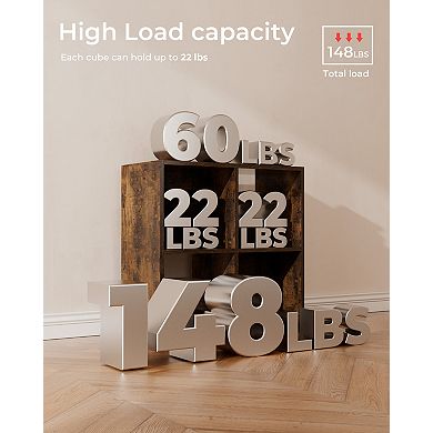 GTPLAYER Wood Cube Storage Organizer with Open Back and Removable Back Panels