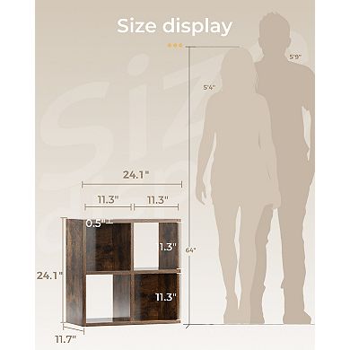 GTPLAYER Wood Cube Storage Organizer with Open Back and Removable Back Panels