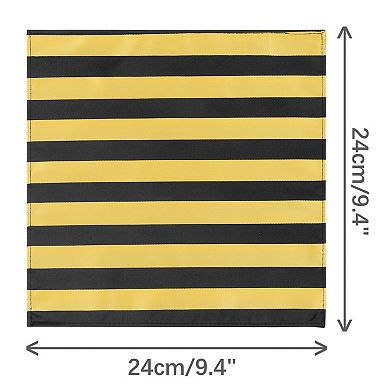 Men's Stripe Pocket Handkerchief Twill Textured Pocket Squares for Suits Formal