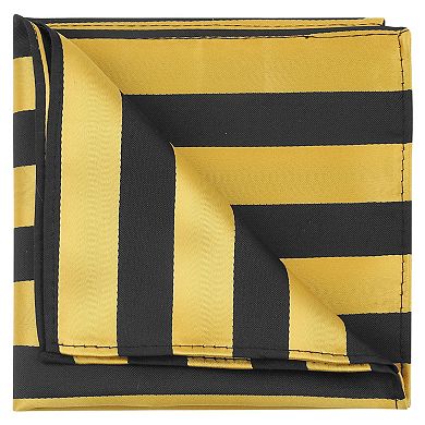 Men's Stripe Pocket Handkerchief Twill Textured Pocket Squares for Suits Formal