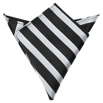 Men's Stripe Pocket Handkerchief Twill Textured Pocket Squares for Suits Formal