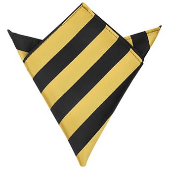 Men's Stripe Pocket Handkerchief Twill Textured Pocket Squares for Suits Formal