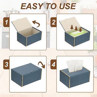 1Pc 8.27 x 5.12 x 3.54 (L*W*H) Tissue Box Cover,Tissue Box Holder with Magnetic Closure