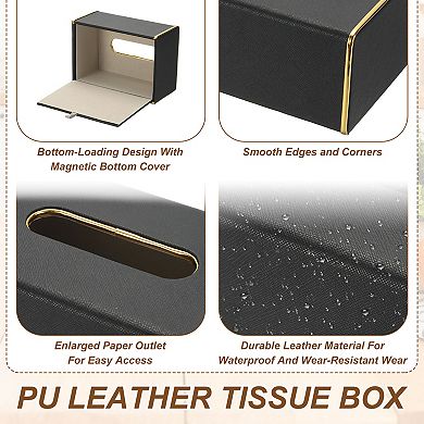 1Pc 8.27 x 5.12 x 3.54 (L*W*H) Tissue Box Cover,Tissue Box Holder with Magnetic Closure
