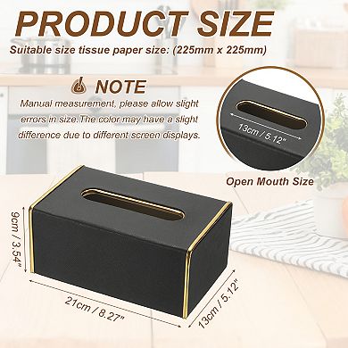1Pc 8.27 x 5.12 x 3.54 (L*W*H) Tissue Box Cover,Tissue Box Holder with Magnetic Closure
