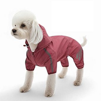1 pc Dog Raincoat, Waterproof Dog Jacket with Hood