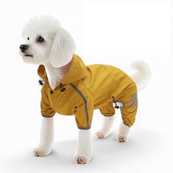 1 pc Dog Raincoat, Waterproof Dog Jacket with Hood