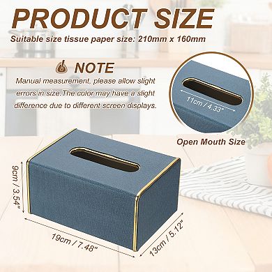 1Pc 7.48 x 5.12 x 3.54 (L*W*H) Tissue Box Cover,Tissue Box Holder with Magnetic Closure