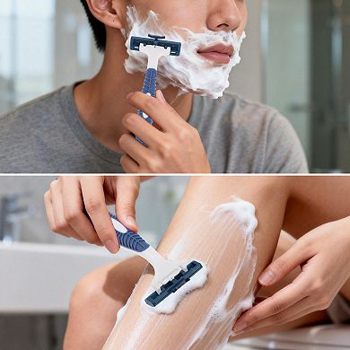 3Pcs Men Durable Razor Blue