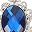 Silver Tone Blue