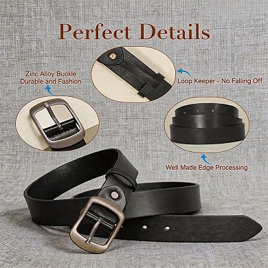 Women Leather Waist Belt Elegant Buckle For Jeans Dresses