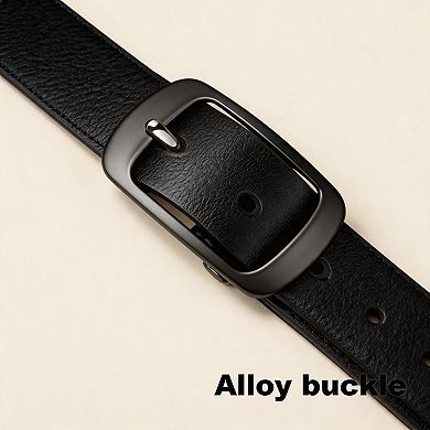 2 Pack Women Leather Pin Buckle Belt for Daily Wear