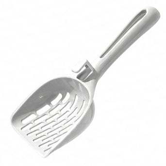 Plastic Cat Litter Scoop with Sifter Slots and Hanging Handle