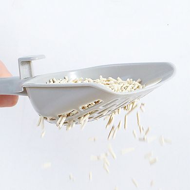 Plastic Cat Litter Scoop with Sifter Slots and Hanging Handle