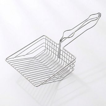 Stainless Steel Cat Litter Scoop - Heavy Duty Metal Sifter with Deep Shovel