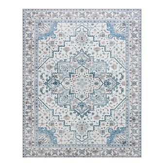 Vintage Floral Area Rugs for Living Room Bedroom, Washable Boho Rug for Dining Room Home Decor