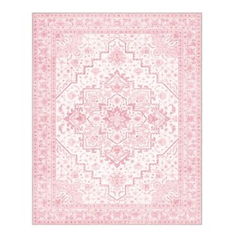 Vintage Floral Area Rugs for Living Room Bedroom, Washable Boho Rug for Dining Room Home Decor