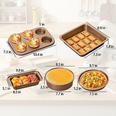 5-Piece Bakeware Set - Non-Stick Essential Baking Pans