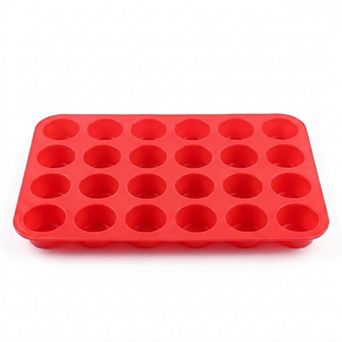 24 cup Mini Muffin Pan - Non-Stick Bite-Sized Cupcake Mold for Baking