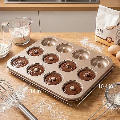 12-Cup Donut Pan - Non-Stick Baking Mold for Homemade Doughnuts