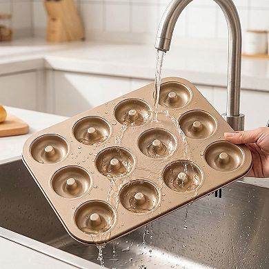 12-Cup Donut Pan - Non-Stick Baking Mold for Homemade Doughnuts