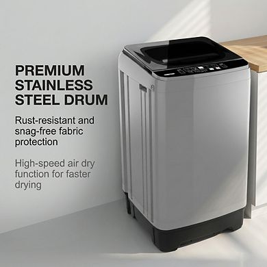 Loheer Full Automatic Top Load Washing Machine, Compact Laundry Washer with Air Dry
