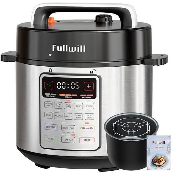 キッチン家電 T-fal LakulaCooker Compact Multi Cooker Fullwill 6-qt Electric Pressure Cooker - 12-in-1 Multi-Cooker with