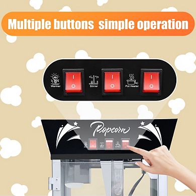 Loheer Commercial Popcorn Maker,12Oz Countertop Popper for Home Theater and Events