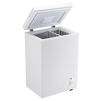 Loheer Chest Freezer - 80L Compact Deep Freezer for Home, Foaming door