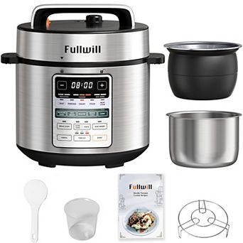 Fullwill 2-in-1 Electric Pressure Cooker - Dual Pot System with 5-qt & 6-qt Inner Pots