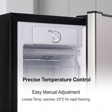 Loheer 80L Compact Chest Freezer, Single Door Deep Freezer for Home Garage and Apartment