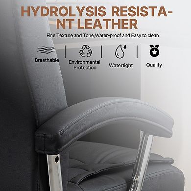 High Back Executive Office Chair-Heavy Duty Padded Boss Desk Chair with Spring Seat Cushion