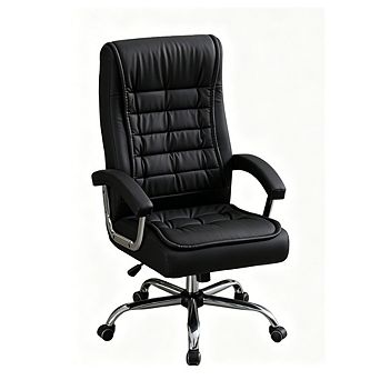 High Back Executive Office Chair-Heavy Duty Padded Boss Desk Chair with Spring Seat Cushion