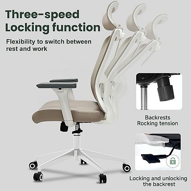 Ergonomic Gaming Chair - 350lbs Heavy Duty Desk Chair with 4D Armrests