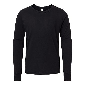 BELLA + CANVAS Youth Heather CVC Long Sleeve Tee
