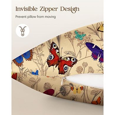 Butterfly Satin Body Pillow Cover, Silky Soft, Zipper Closure, Skin Friendly
