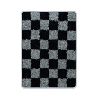 Checkered Area Rugs for Living Room, Shag Fluffy Plaid Rug for Bedroom Dorm Home Decor Aesthetic