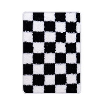 Checkered Area Rugs for Living Room, Shag Fluffy Plaid Rug for Bedroom Dorm Home Decor Aesthetic