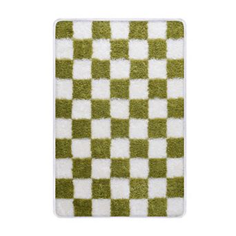 Checkered Area Rugs for Living Room, Shag Fluffy Plaid Rug for Bedroom Dorm Home Decor Aesthetic