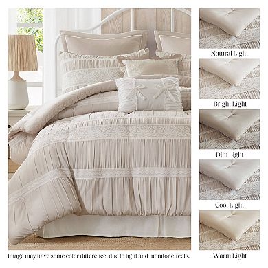 7- Piece Layered Shabby Chic Style King Comforter Set