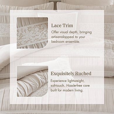 7- Piece Layered Shabby Chic Style Queen Comforter Set