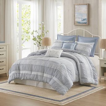 7- Piece Layered Shabby Chic Style Queen Comforter Set