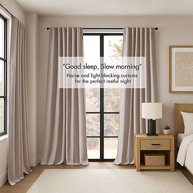 2-Pack 52x108" Sound Blocking Blackout Curtains, Total Blackout, Noise Reducing for Bedroom