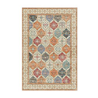 Modern Area Rug for Living Room, Geometric Rug for Bedroom Home Decor, Patchwork Carpet for Office