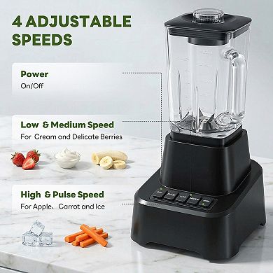 Professional Ice Cream Blender, 54 oz Glass Cup, Ice Crushing, Multi-Speed for Home