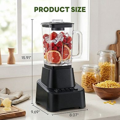 Professional Ice Cream Blender, 54 oz Glass Cup, Ice Crushing, Multi-Speed for Home